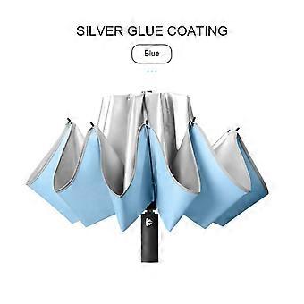 10k Umbrella Female Rainproof Windproof Reflective Umbrella Rain Women Anti-UV Umbrellas Pink Three Folding Automatic Umbrellas