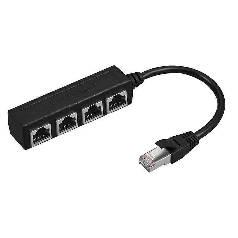 Ethernet Splitter High Speed Plug Play ABS Ethernet RJ45 Cable Adapter for Computers