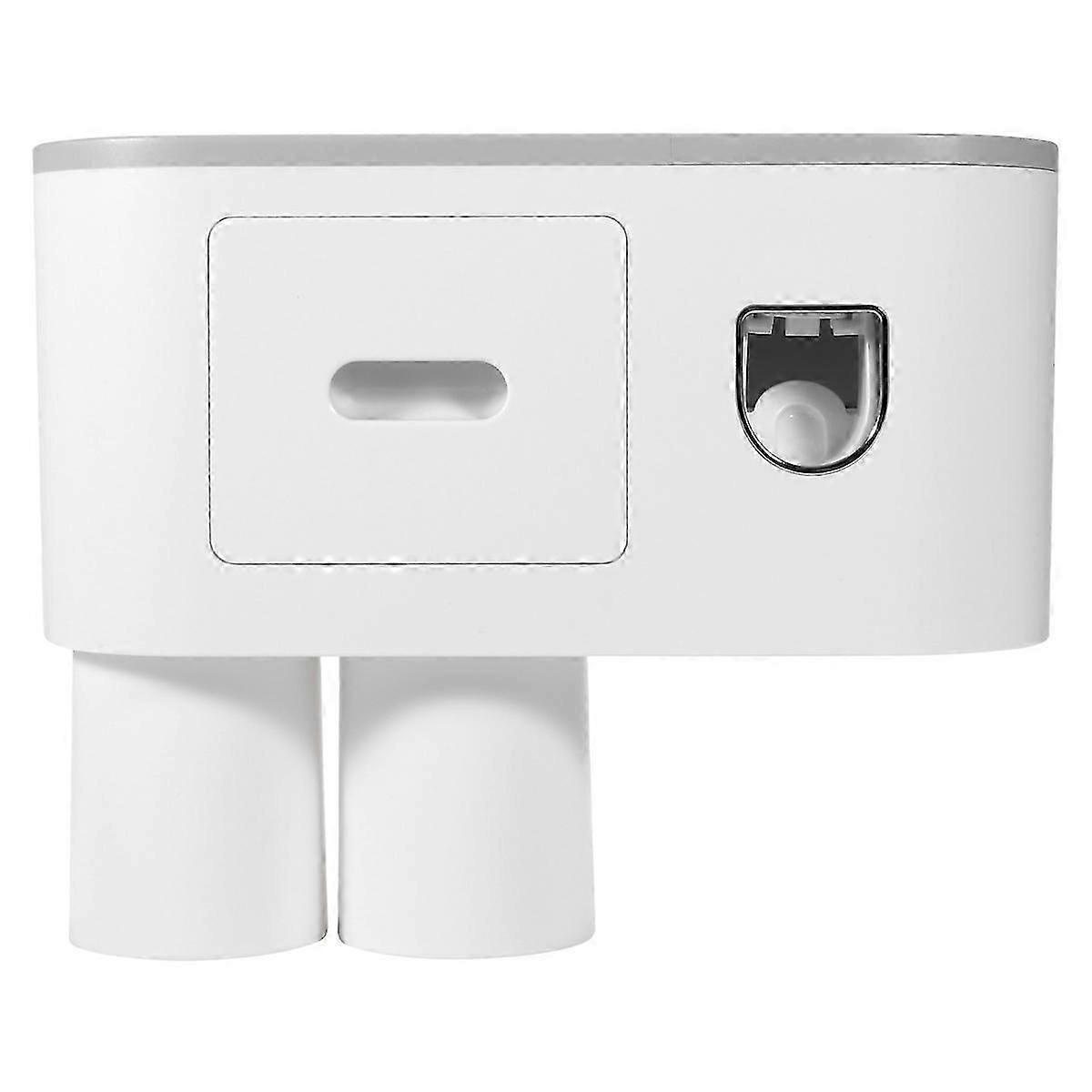 Wall Mounted Toothbrush Holder | ABS Storage Rack | White | 1Pcs