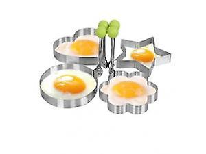 4pcs Fried Egg Cooking Ring Egg Cooker Ring Round Pancake Mould Stainl