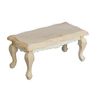 Tea Table Model Wood Furniture compatible with Decoration Beige Miniature Craft