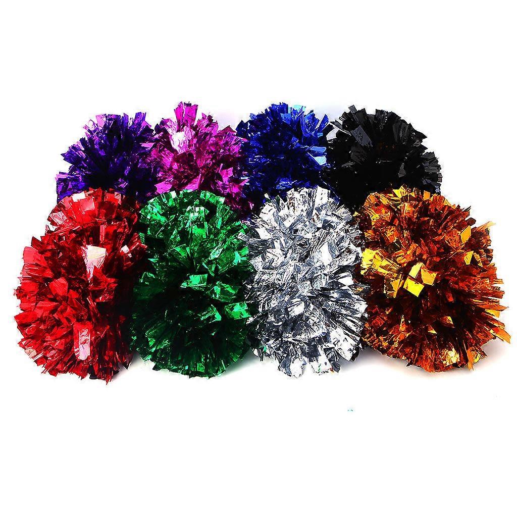 Pompons de plástico com argolas para torcida, 1 par, cor azul.