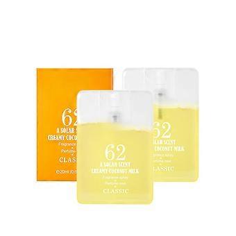 Coconut Milk Perfume Spray, Long-lasting Tropical Fragrance for Summer, Compact Travel Size 20ml