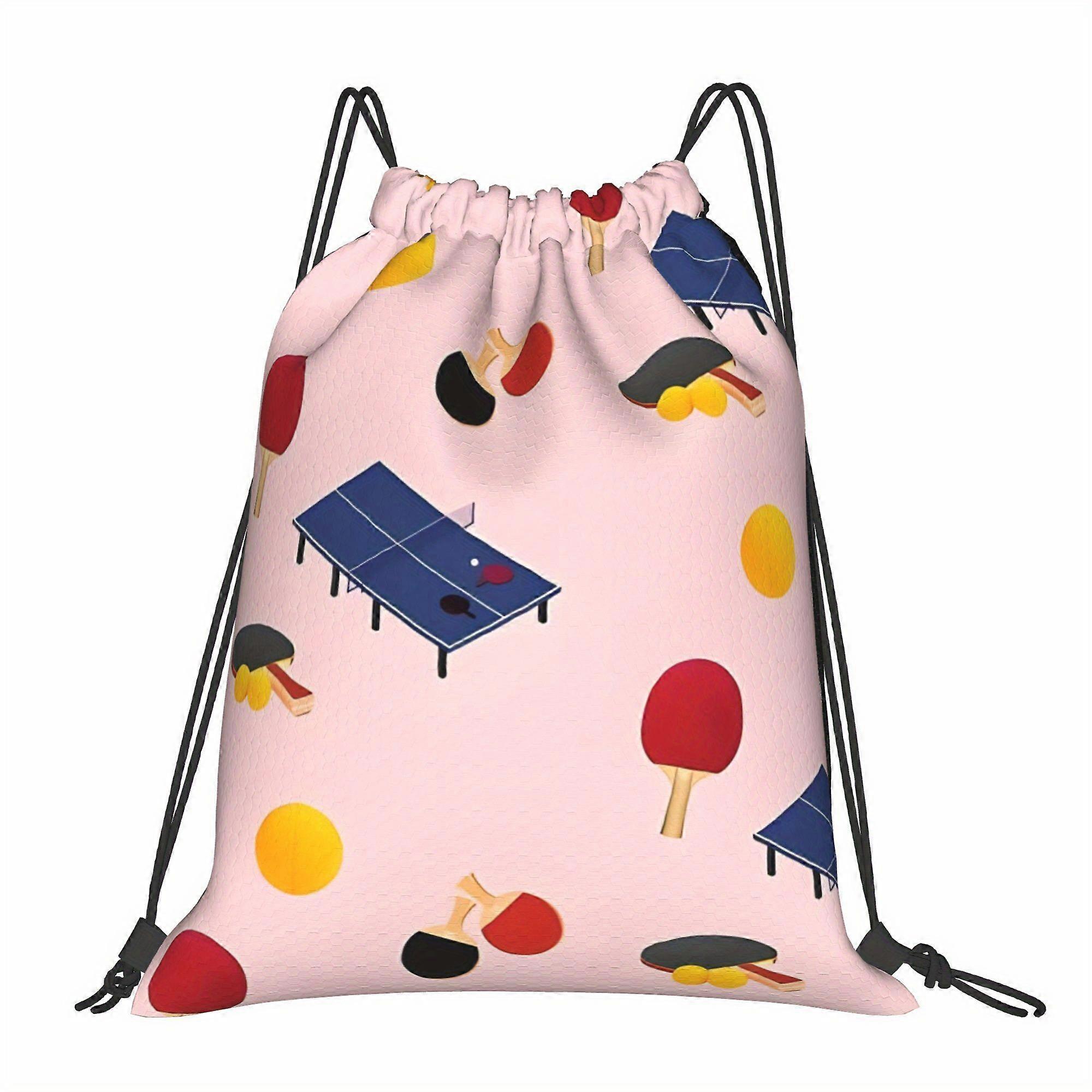 Table Tennis Drawstring Bags-Cqazw