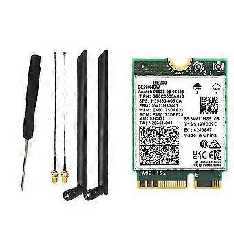 Tarjeta WIFI 7 con antena de 8DB para adaptador de red inalámbrica M.2 NGFF de tres bandas