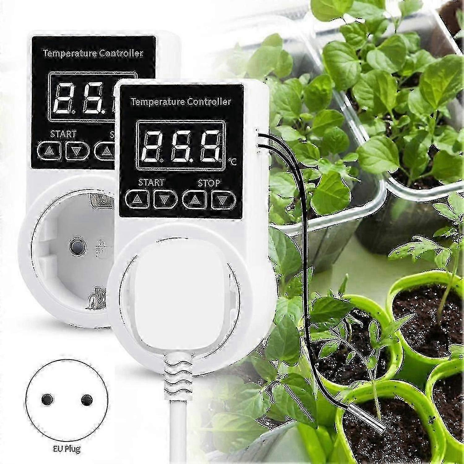 1pcs Thermostat Socket With Sensor, Digital Temperature Controller Socket, Waterproof Temperature