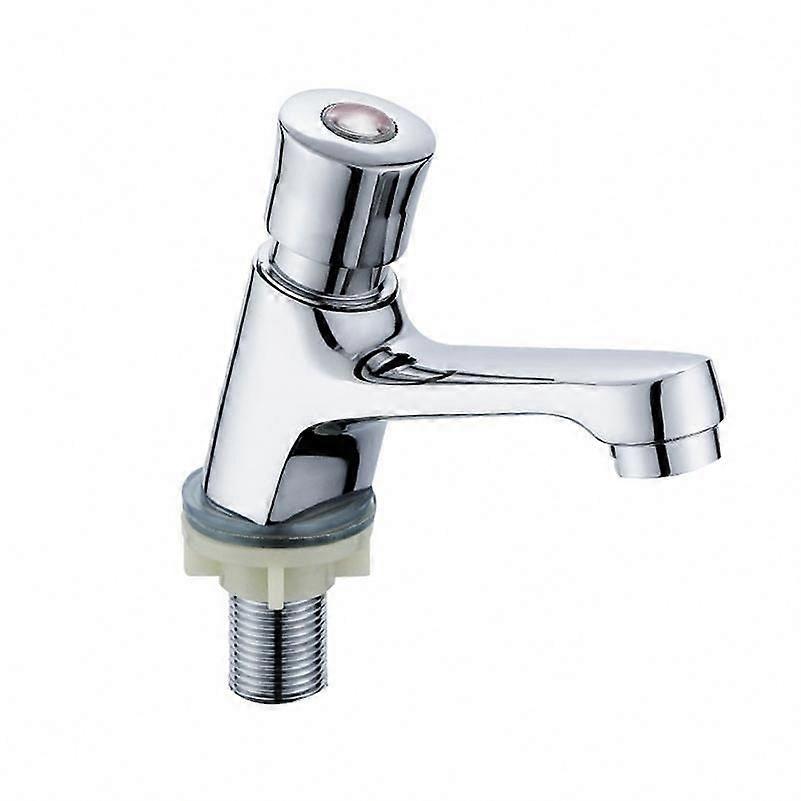Kitchen & Bathroom Sink Time Delay Self Closing Faucet Chrome Silver