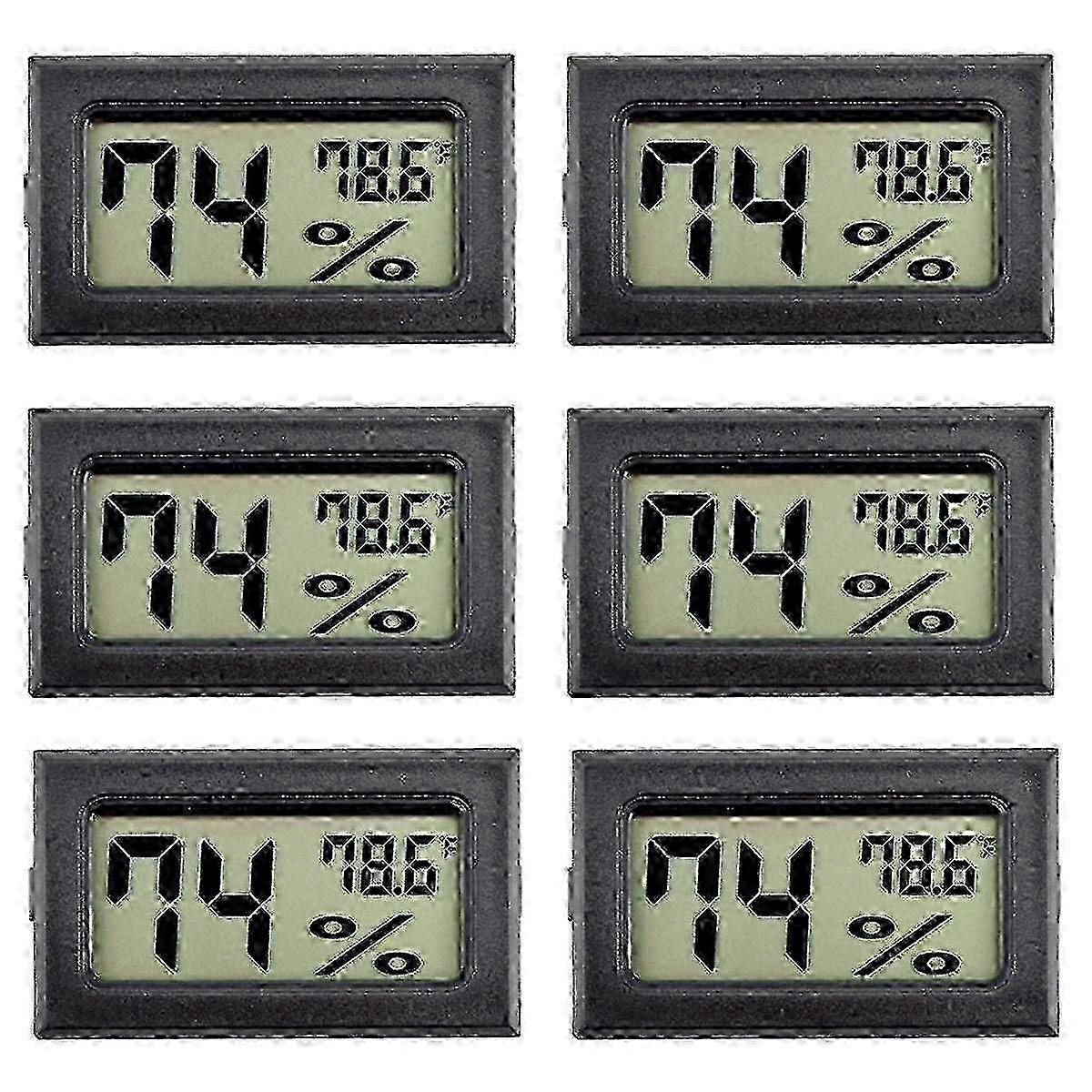 Mini 6Pack Hygrometer with Thermometer compatible with Tiny Rooms Europe