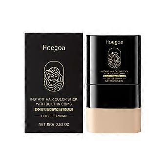 Hoegoa Coffee Brown Temporary Hair Stick, Plant-Based, Fashionable And Natural, Covering And Easy-To-Color Temporary Hair Stick