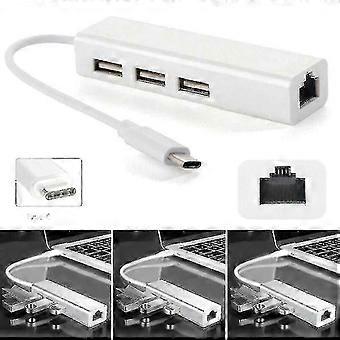 USB-C / TYPE-C vers ETHERNET LAN Internet RJ45 Adaptateur de câble MACbook & TypeC Facility