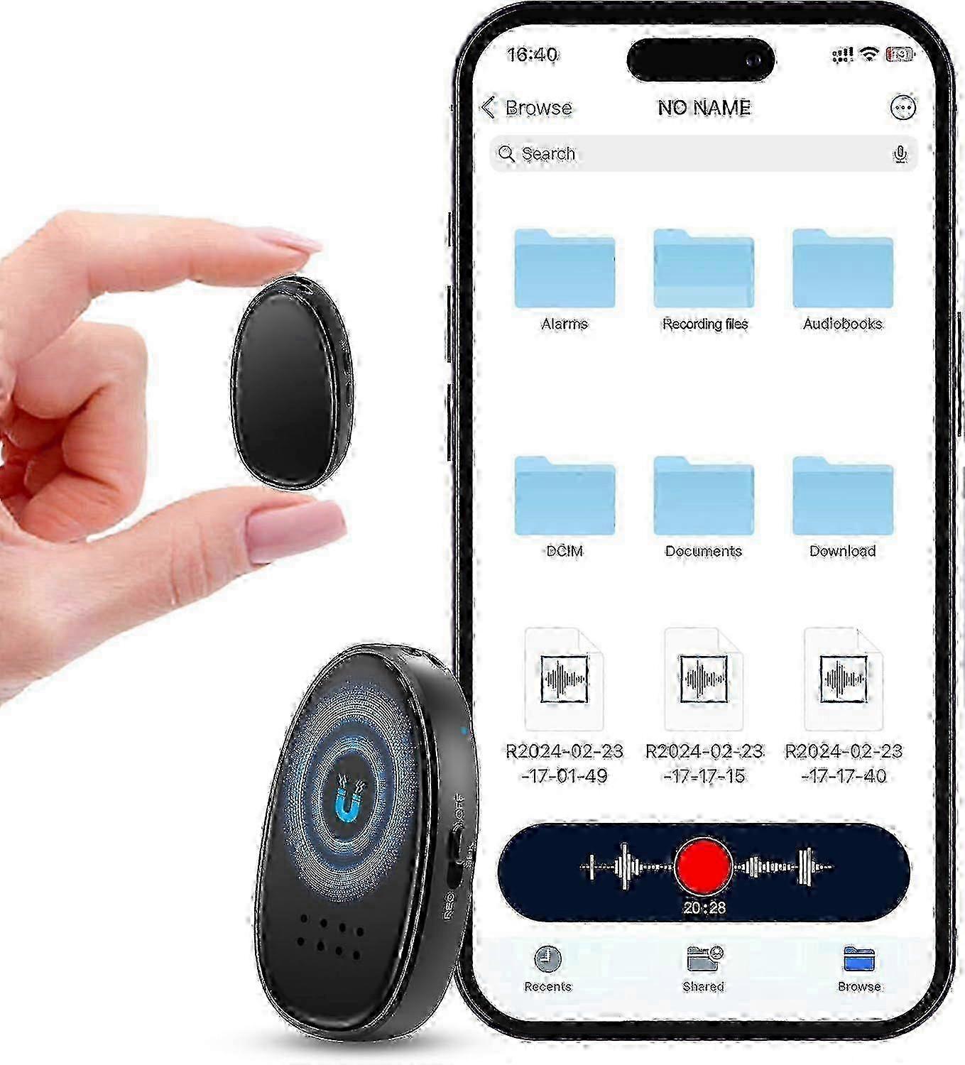 128GB Digital Voice Recorder (9680 Hours) Triple Noise Reduction Function