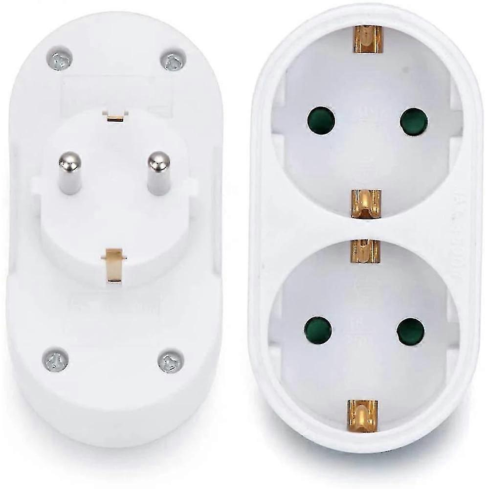 2 Slot Double Plug Multiple Plug Socket Multi Plug Adapter Horizontal Cy