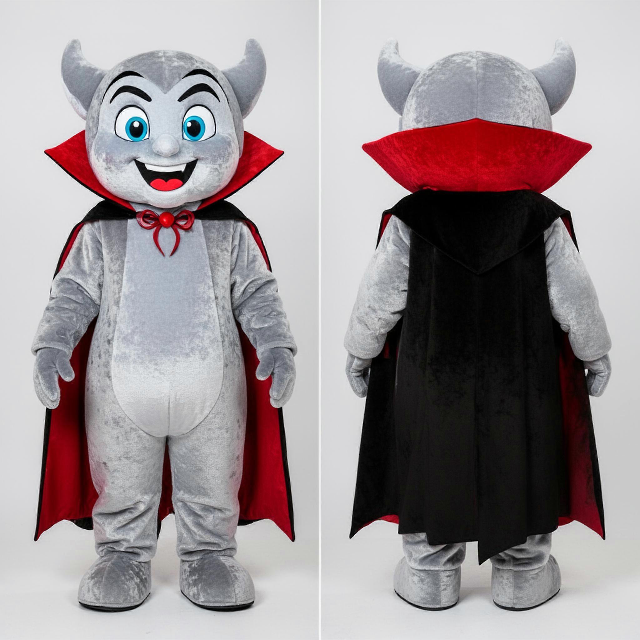 MASTICOT Silver Sleek Vampire Mascot