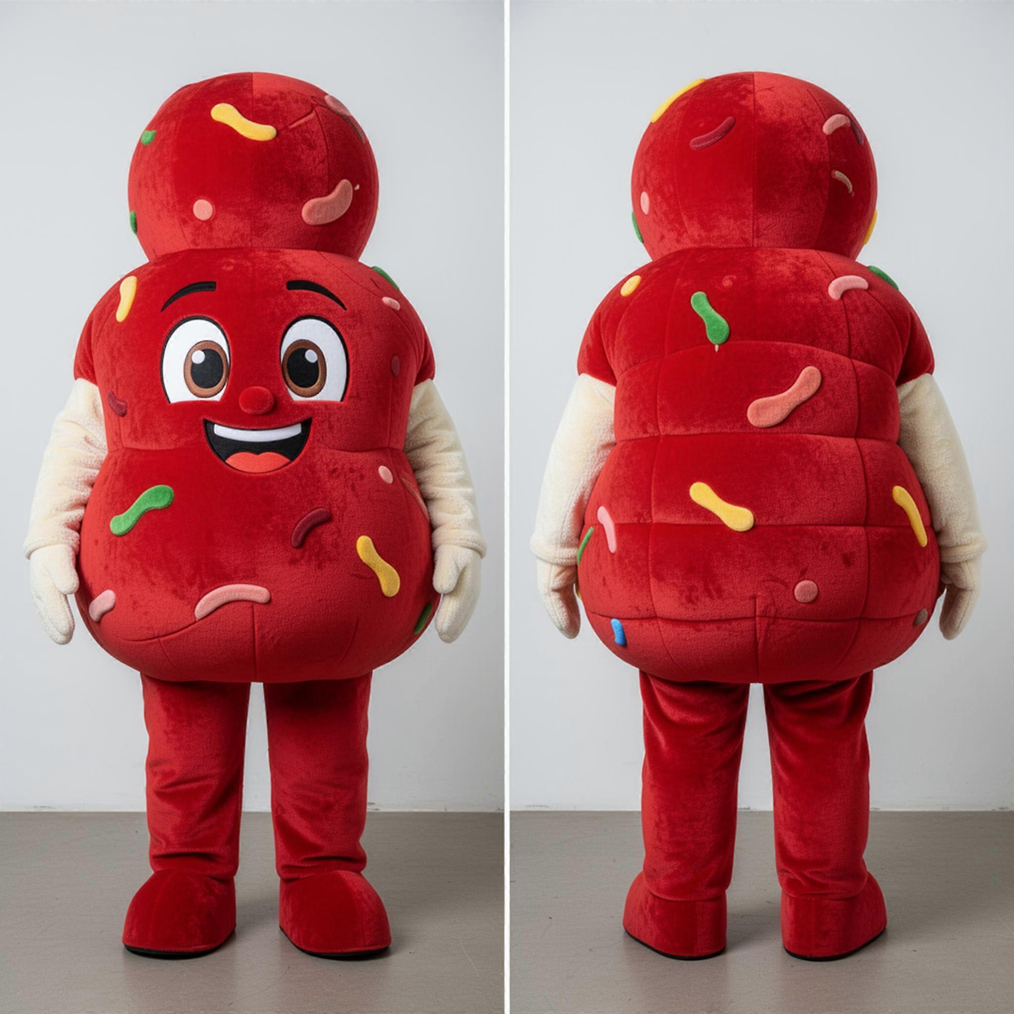 MASTICOT Crimson Velvety Meatballs Mascot