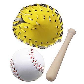 Decorative Mini Baseball Kit Dollhouse Sports Set for Collectors 1Set