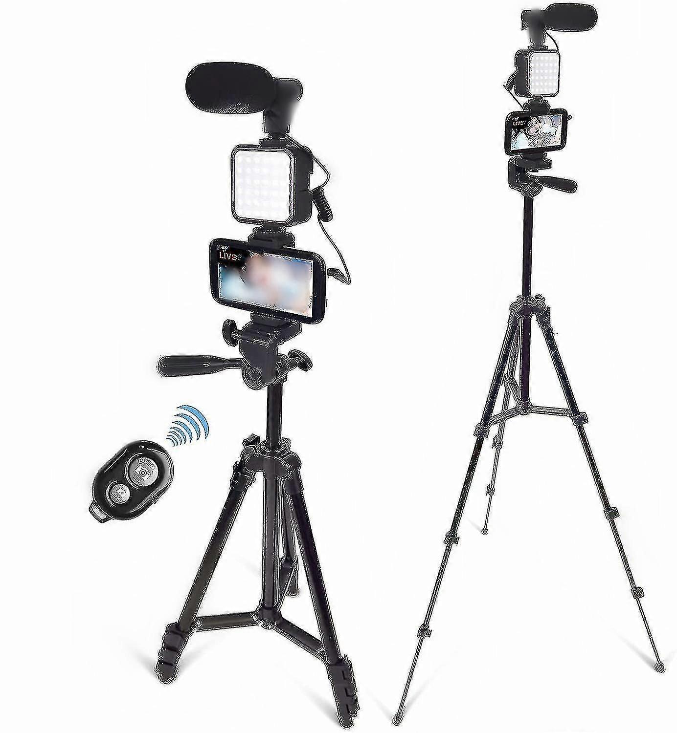 Vlogging Camera Phone Vlog Video Kit #1 with Height Adjustable Tripod