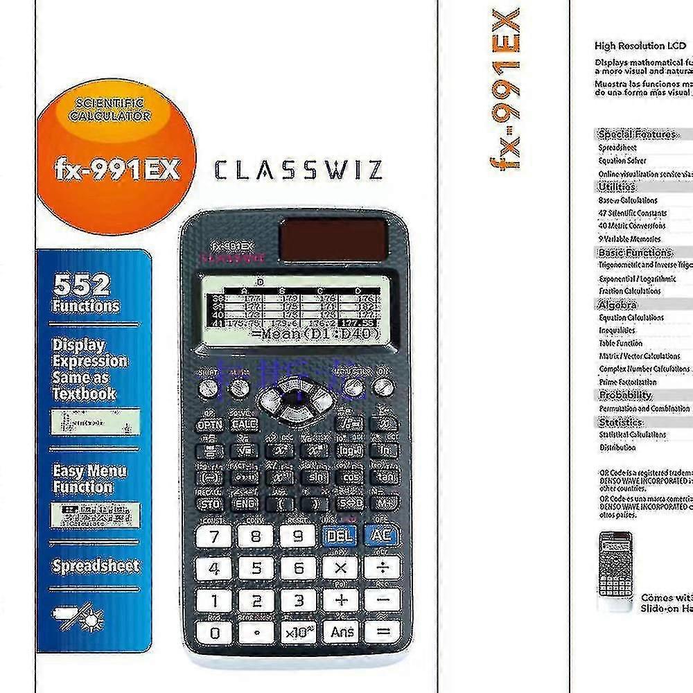 2024 FX-991EX Vědecká kalkulačka Černá