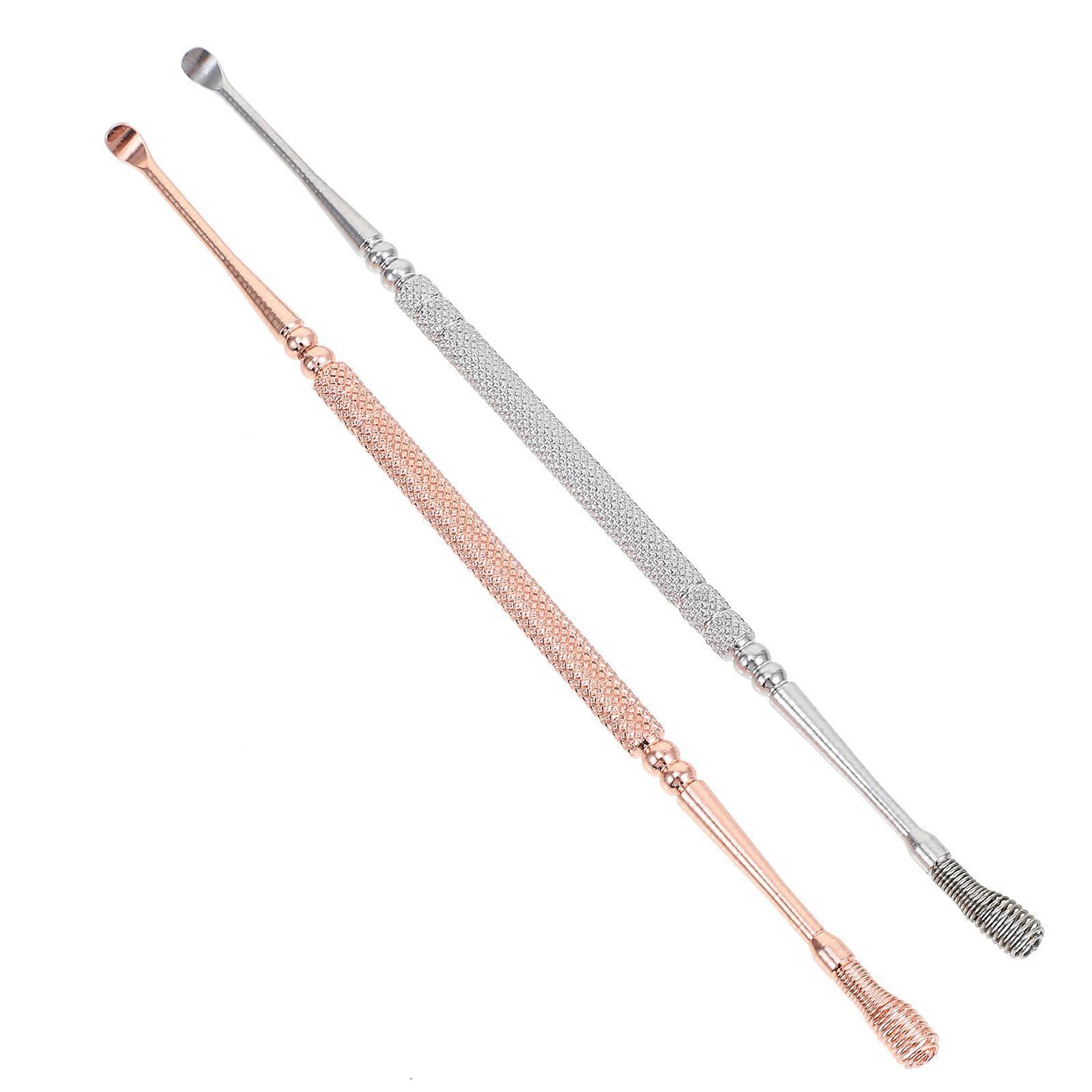 Assorted Color Double Head Spring Ear Pick Set for Ear Cleaning 1Set