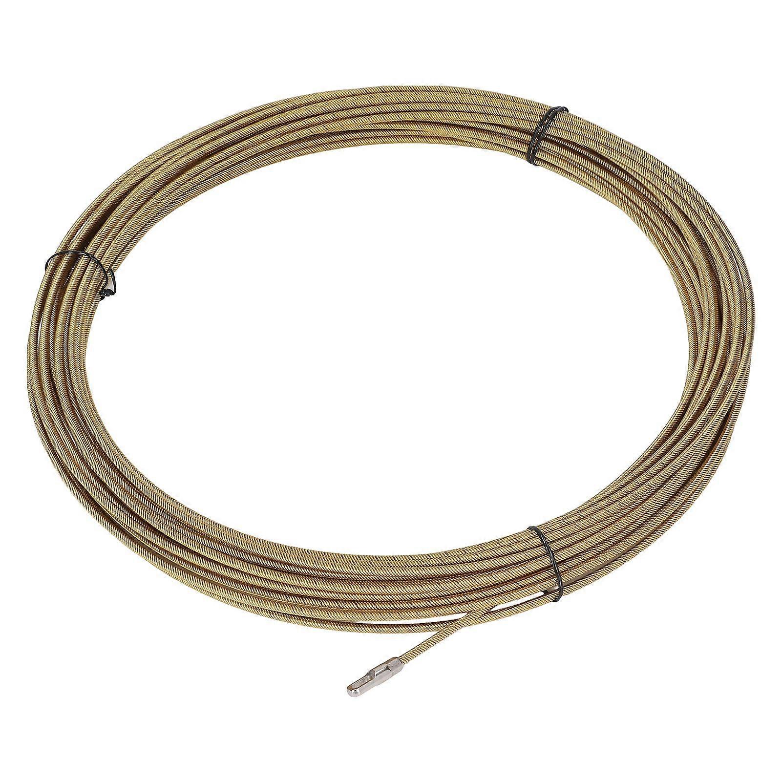 Wire Threader Flexible Soft Good Resilience Cable Threading Tool with Spring Flat Head 20m