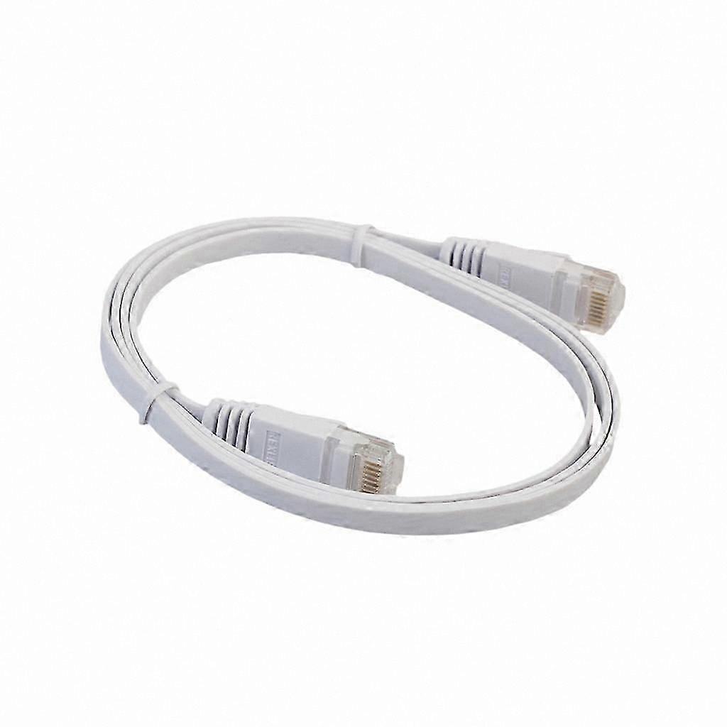 Flat Cat6 Ethernet Cable with Snagless RJ45 Connectors for Networking