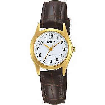 Lorus Couple Quartz Analog Woman Watch with RRS12VX9 Cowskin Bracelet