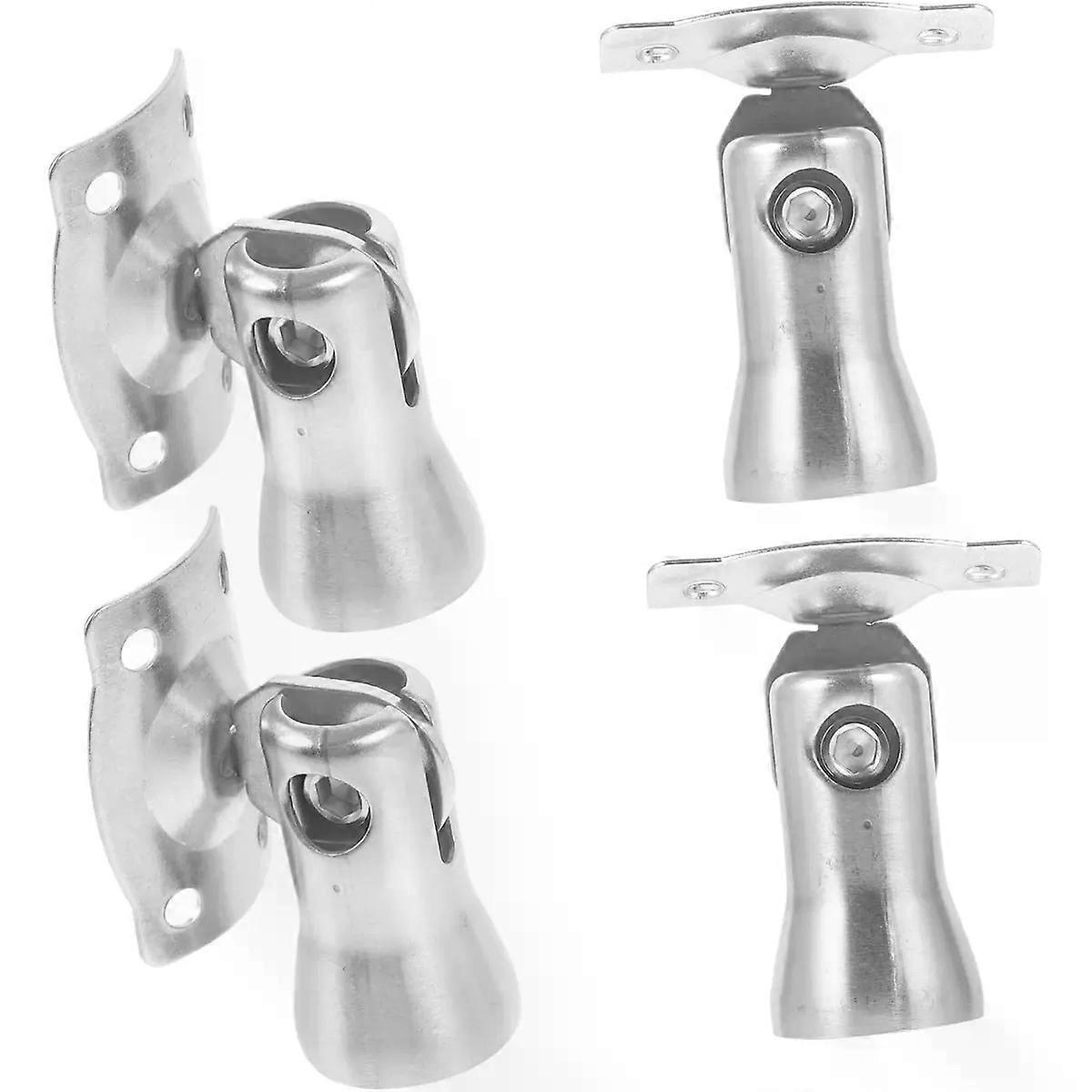 Bracket Stainless Steel 4pcs Adjustable Head Stair Rail Support