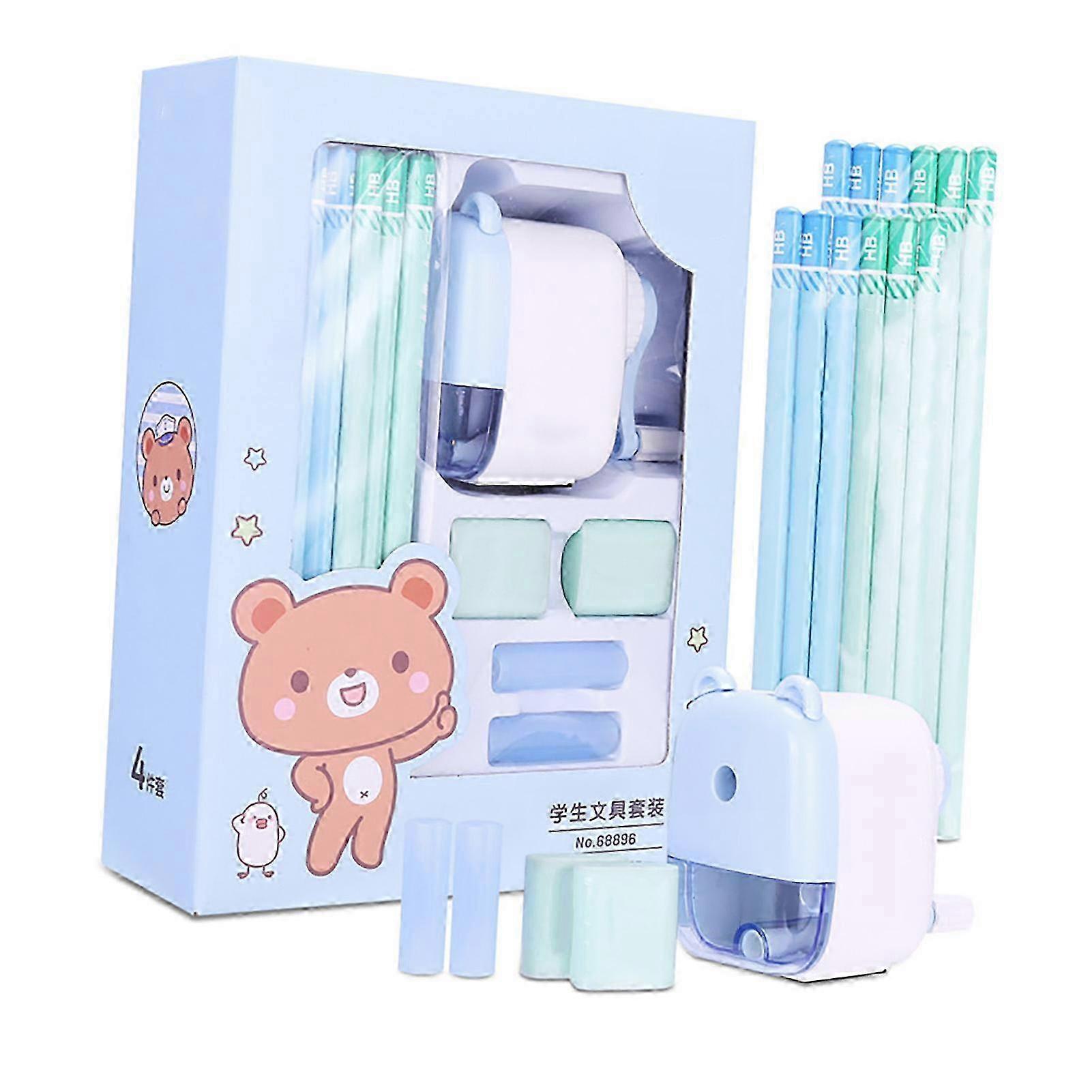 Compact Cartoon Pencil Set for Kids