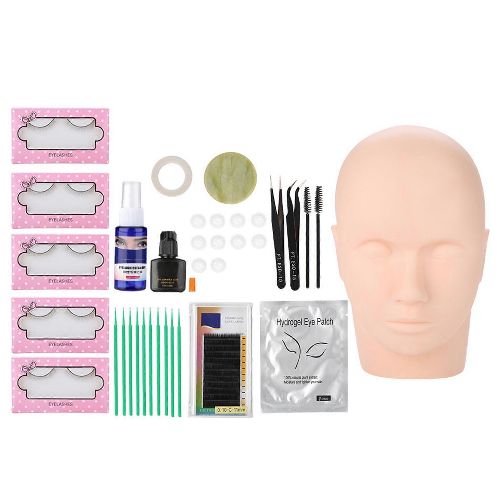 Eyelash Extensions Tool Kit Makeup Semi Permanent Eyelash Grafting Practice Training Set