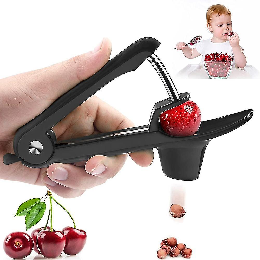 Cherry Seed Remover Olives Pitter Tool,with Space-saving Lock