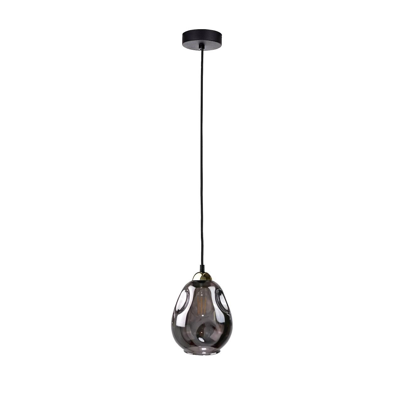 Loki Dome Pendant Ceiling Light Black, 15cm, 1x E27