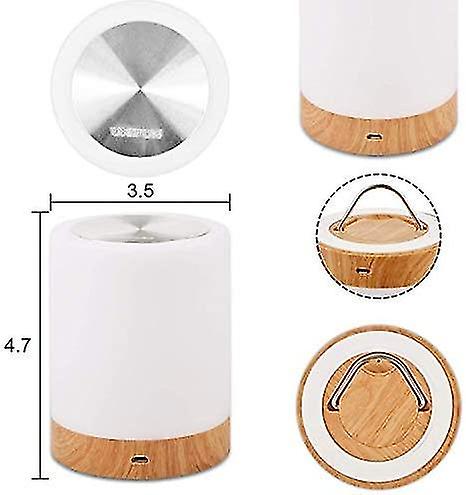 Table Lamp, Touch Sensor Bedside Lamps, Dimmable Warm White Light & Color Changing Rgb