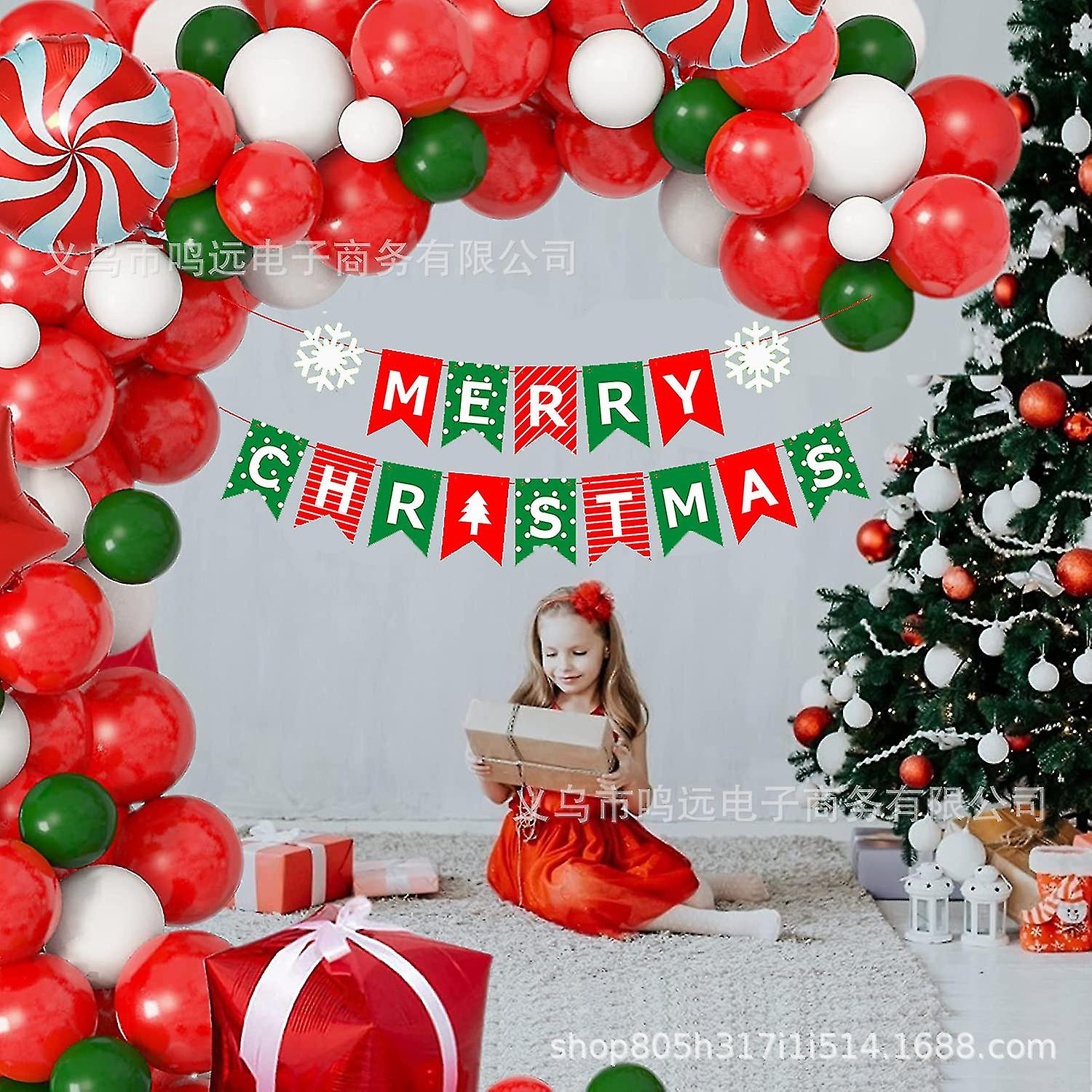 Ultimate Christmas Balloon Set for Merry Christmas Party & Stunning Holiday Background Decoration Perfect for Family, Office, and Festive