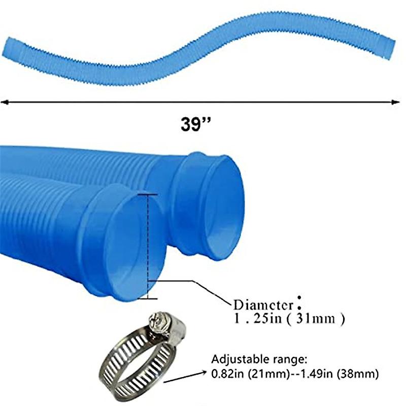 Pool Replacement Hose 2pcs blue 31mm* 1m