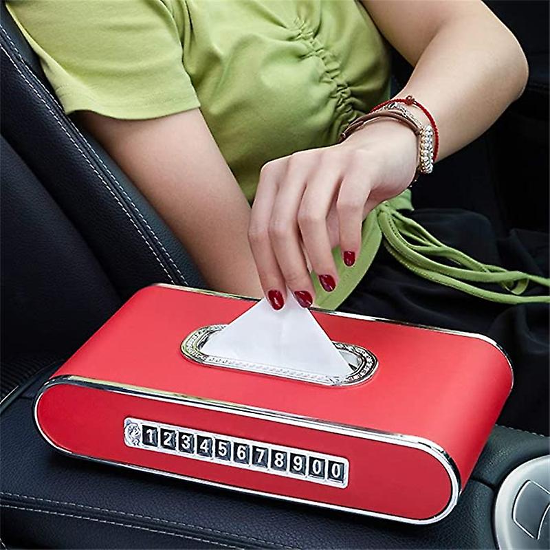 Car Clock Tissue Box Creative Multifunctional Mobile Phone Stand