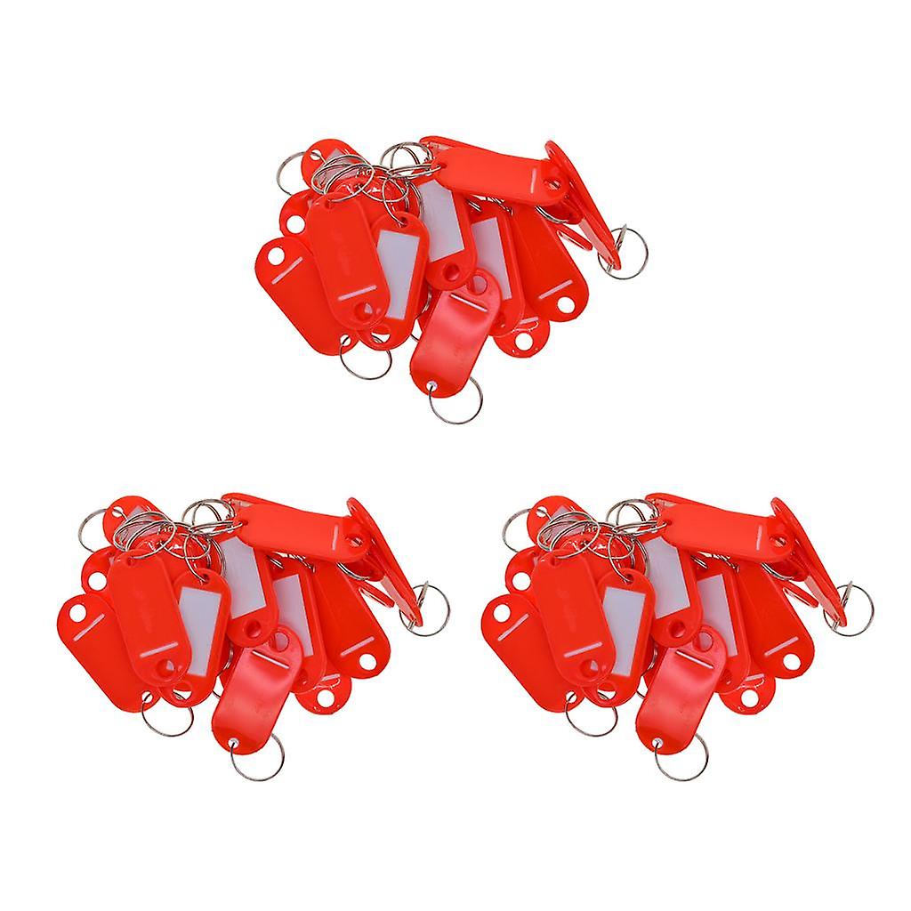 150 Pieces Red Removable Waterproof Key Tags ID Name Card Tags Mark Labels