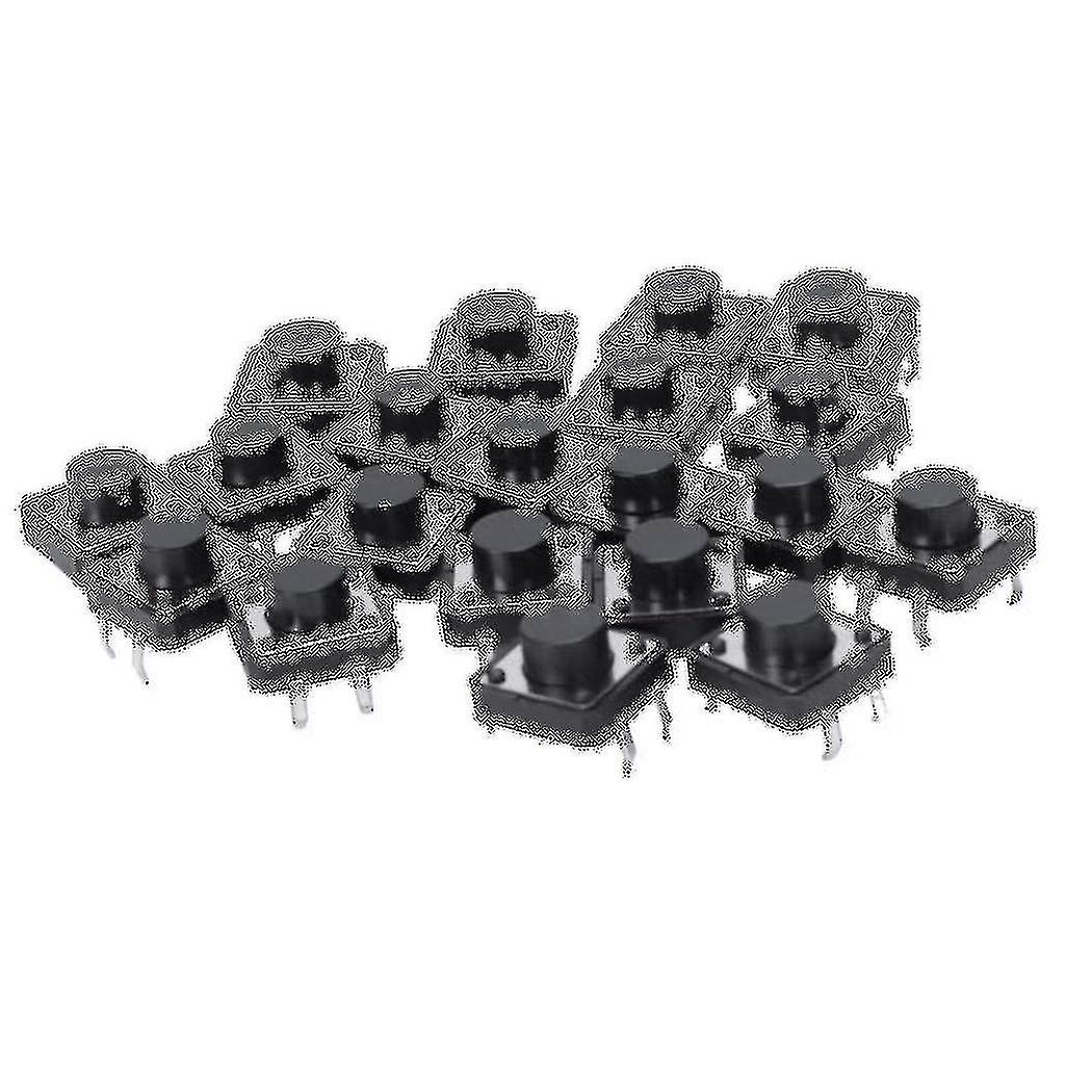 20 Pcs 12x12x7mm Pcb Momentary Tact Push Button Switch 4 Pin Dip