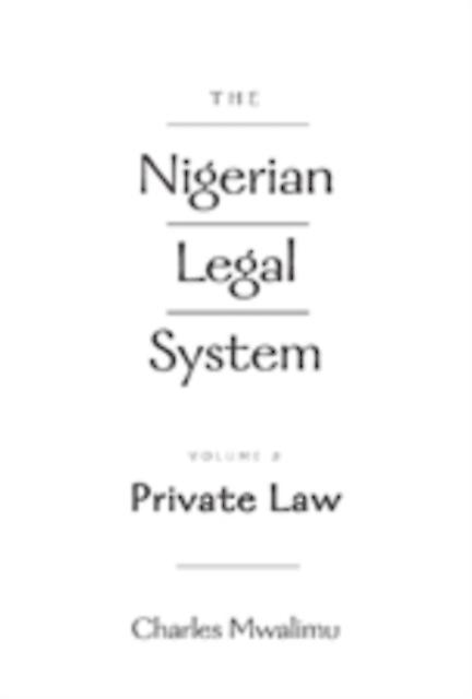 The Nigerian Legal System by Charles Mwalimu Paperback Book