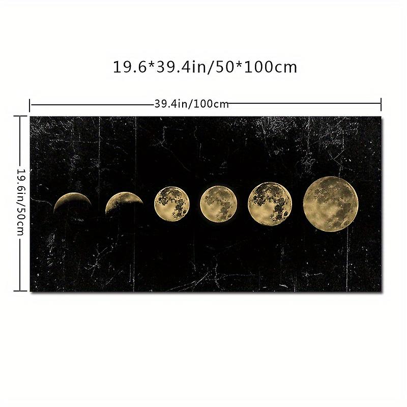 1pc Eclipse Of The Moon Canvas Poster Minimalist Art Painting Universe Wall Picture Long Banner Print Living Room Bedroom Decoration No Frame