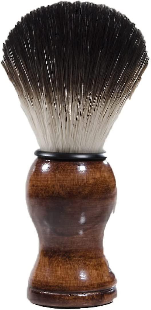 ピュアヘアシェービングブラシトラベルシェービングブラシメンズラグジュアリーヘアサロンナチュラルウッドハンドルビアードブルー