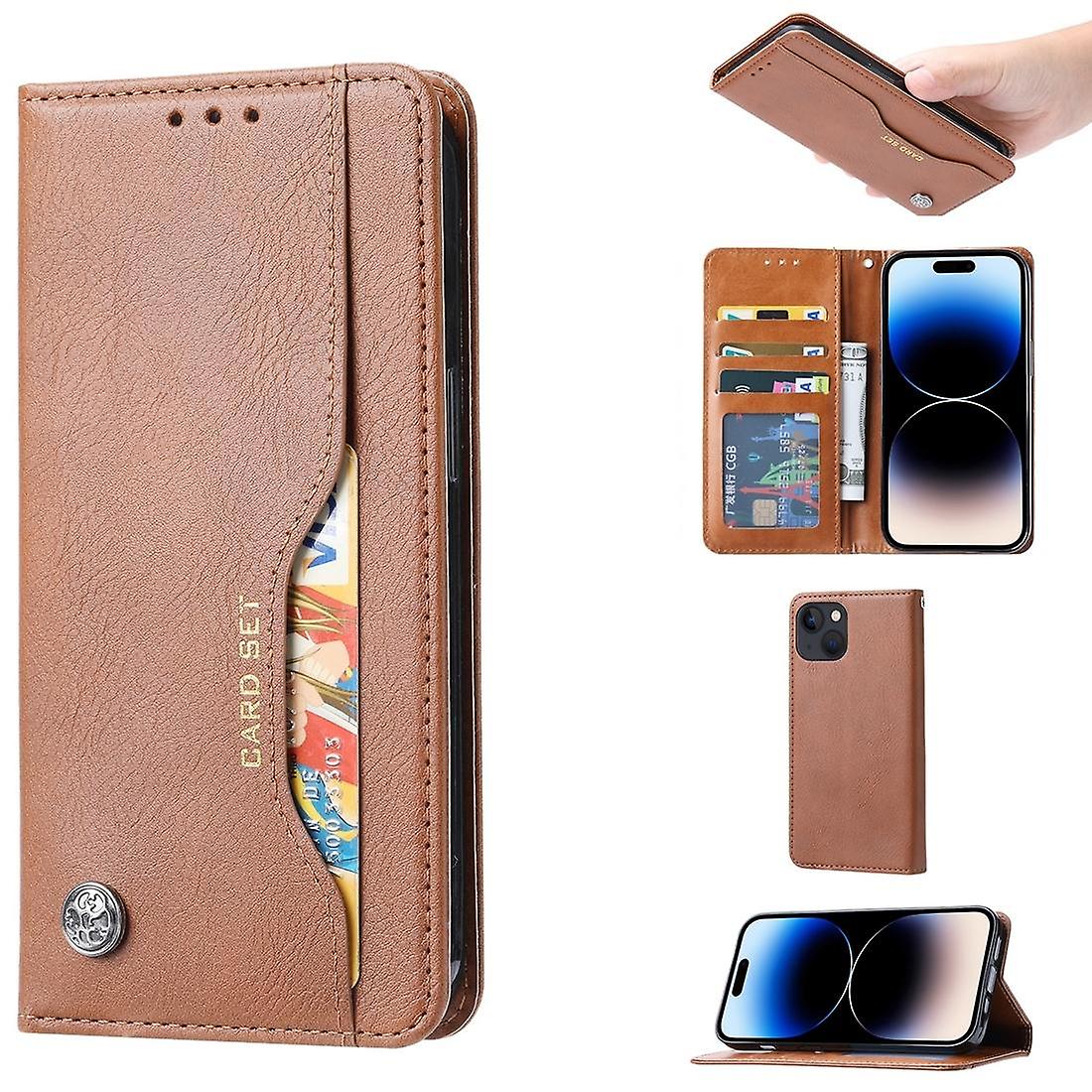 Knead Skin Texture Leather Case For iPhone 15 Plus