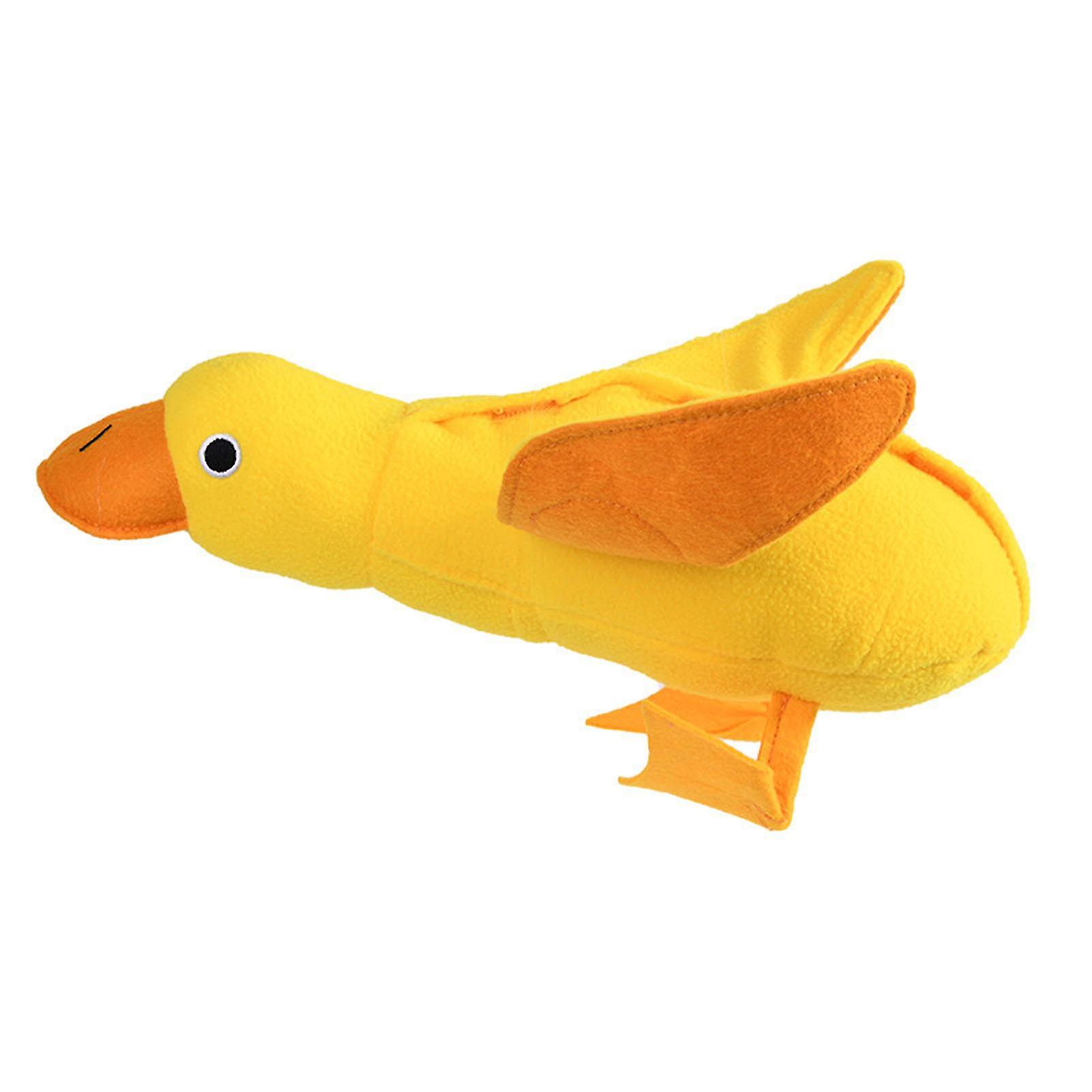 Dog Squeaky Toy Teeth Cleaning Interactive Cute Duck Shape Plush Puppy Chew Toy for Pet