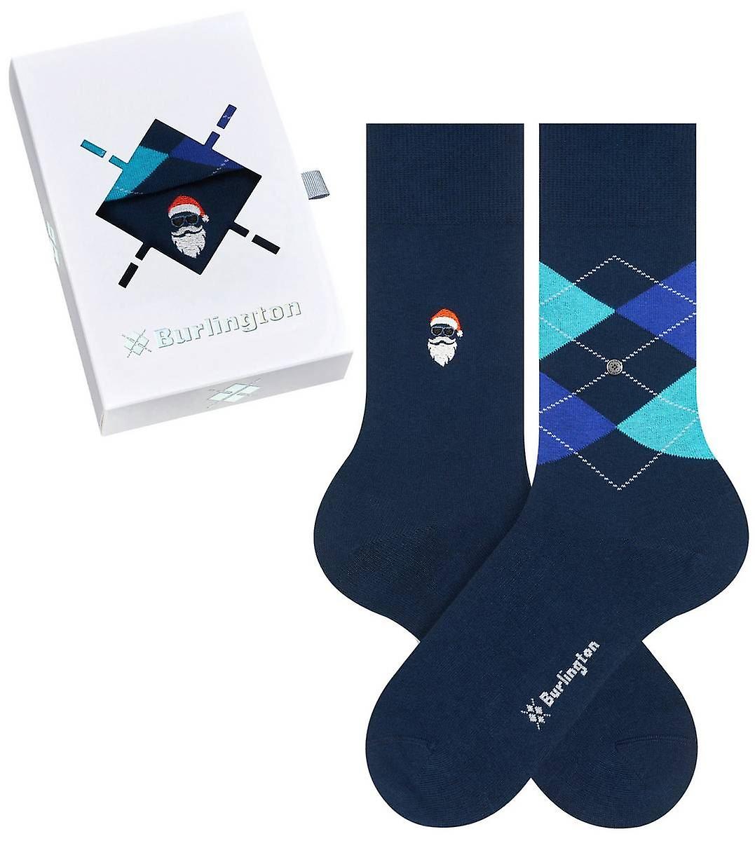 Burlington Everyday X-Mas 2 Pack Gift Box Socks - Navy Blue/Blue