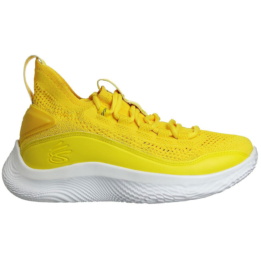 Under Armour Curry Flow 8 GS 系带黄色合成儿童运动鞋 3023527_701