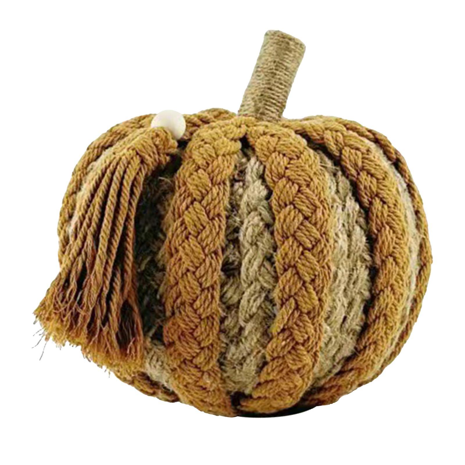 Fall Harvest Pumpkin Handwoven Home Display Dinner Table Artificial Pumpkins Black White
