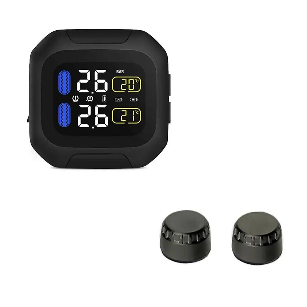 M3 Motorcycle Real Time Tire Pressure Monitoring System Tpms Wireless Lcd Display Internal Or External Sensors Waterproof