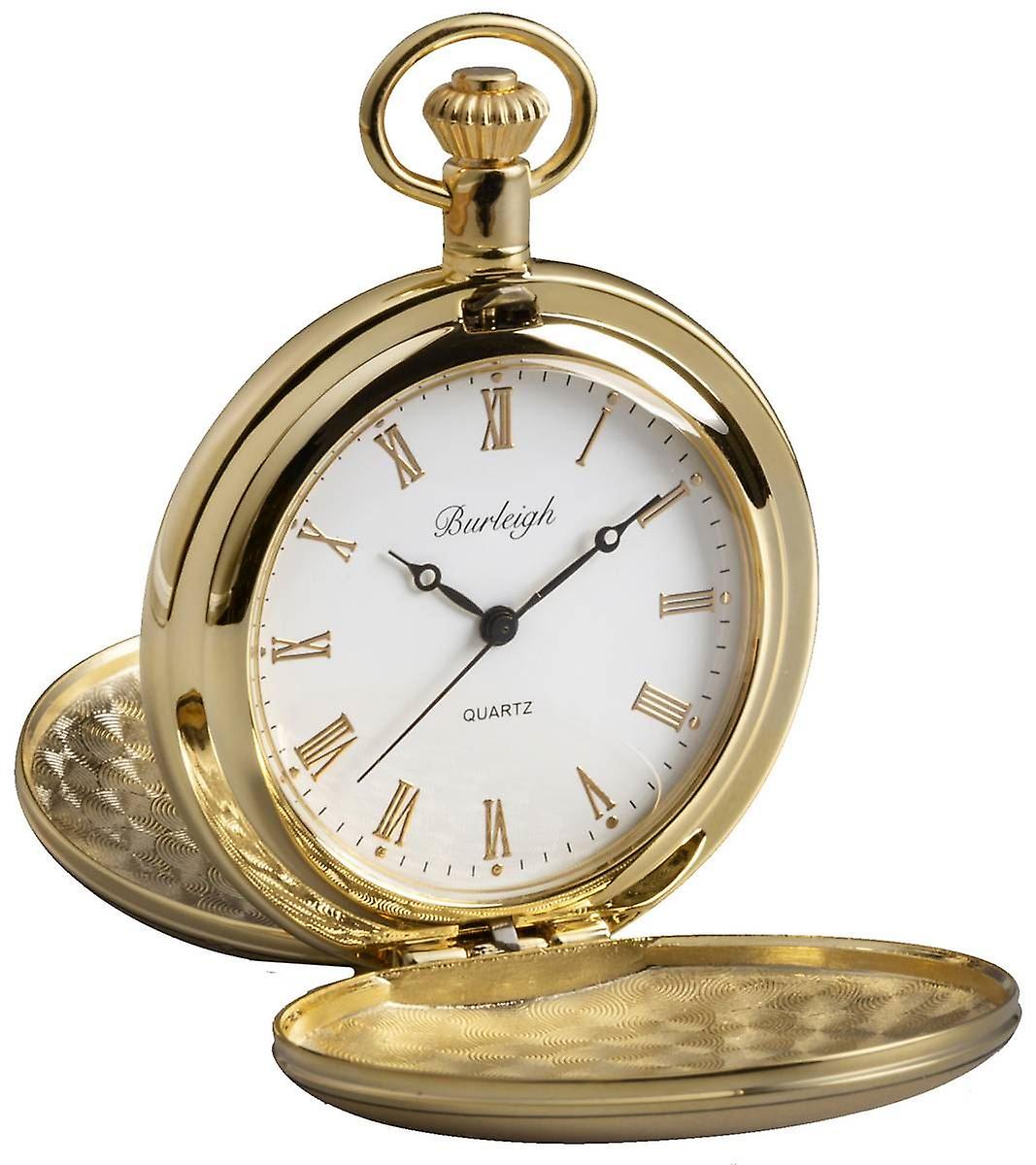 Burleigh Locket Quartz Pocket Watch - Gold