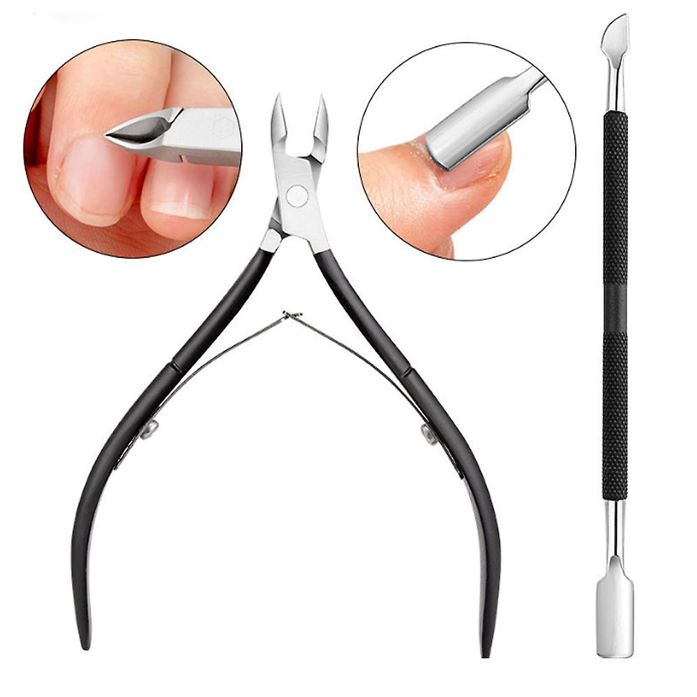 Cuticle Trimmer with Cuticle Pusher Cuticle Remover, manicure pedicure tool.