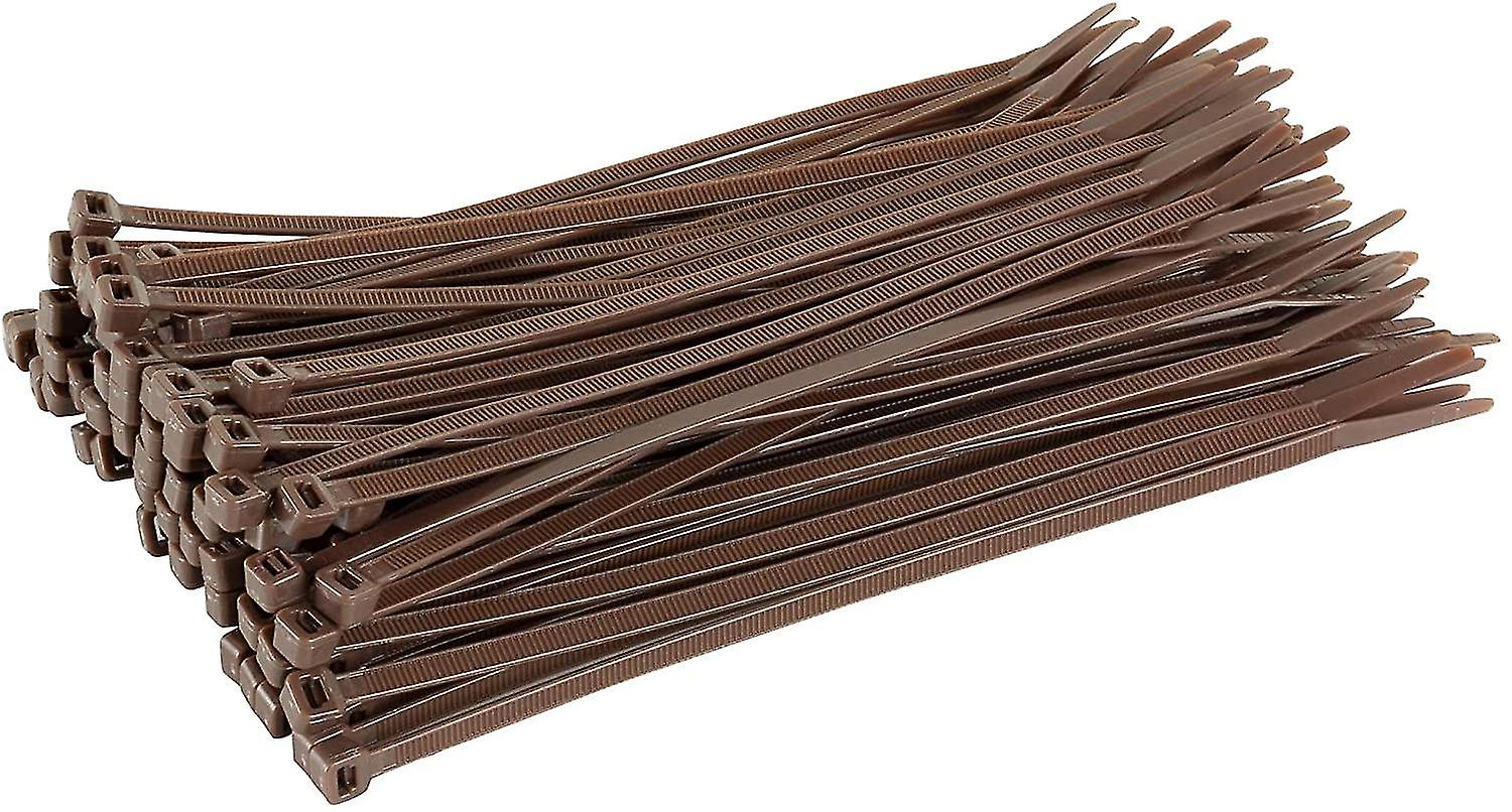 Fascette lunghe in argento resistenti, 370 mm x 4,8 mm, confezione da 100, cerniera in nylon premium
