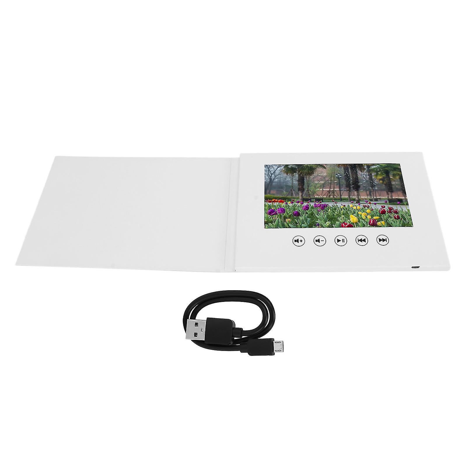 Carte de vœux vidéo Brochure vidéo Carte de vœux électronique avec écran LCD compatible avec le cadeau d'anniversaire Fête des pères Fête des mères Noël Annivers