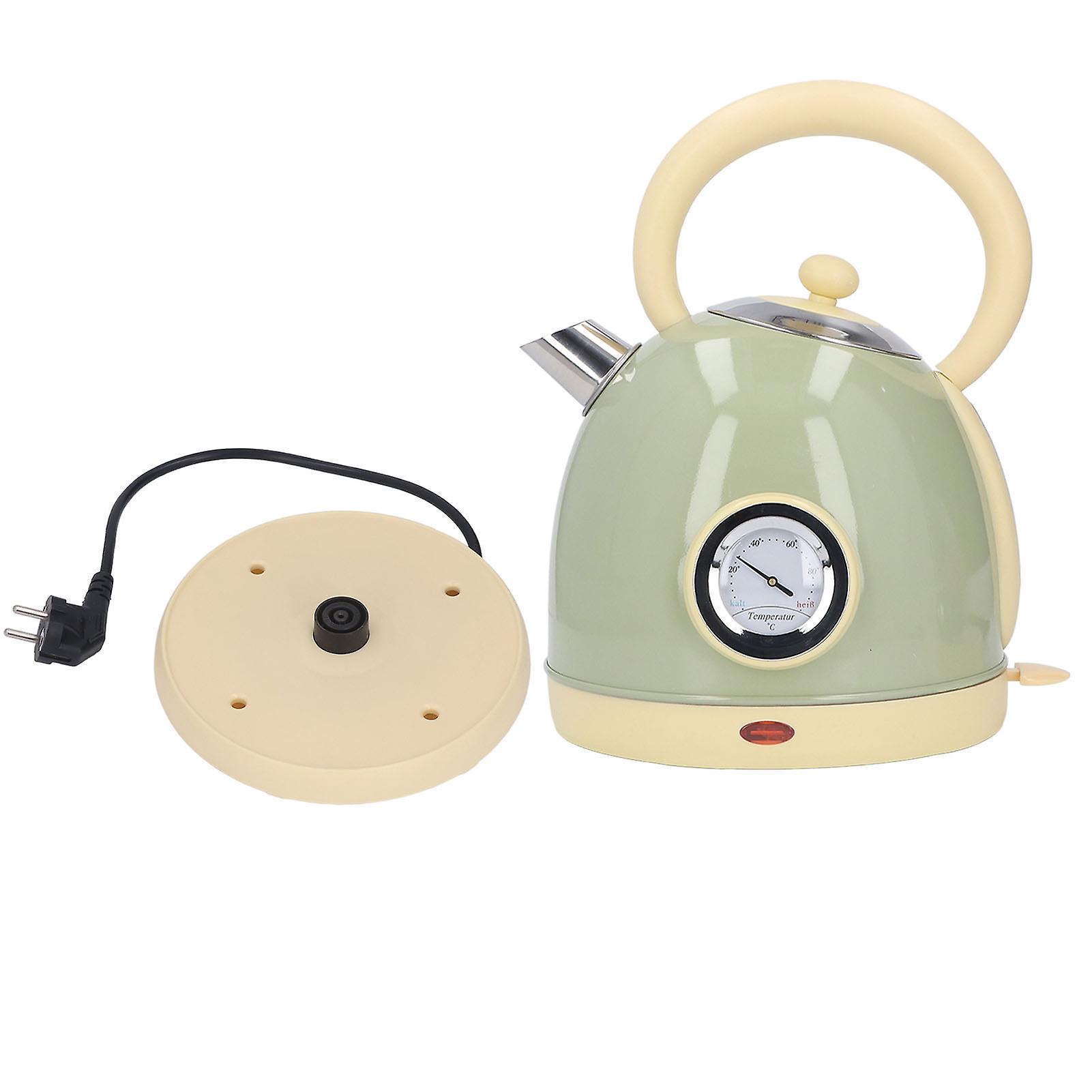 1.8L Green Electric Kettle with Thermometer and Easy Handle for EU (220-240V)
